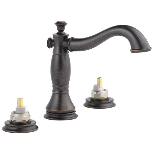 Qty (1): Delta Cassidy Two Handle Widespread Bathroom Faucet Less Handles in Venetian Bronze
