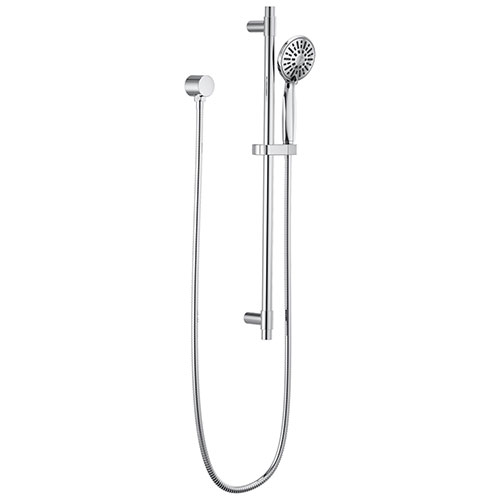 Delta Chrome Finish 4-Setting Hand Shower Spray with Slide Bar, Hose, and Wall Elbow D51361
