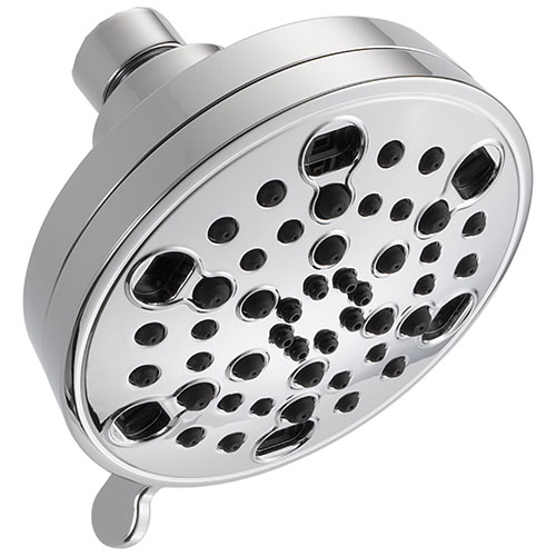 Qty (1): Delta Chrome Finish H2Okinetic 5 Setting Contemporary Shower Head