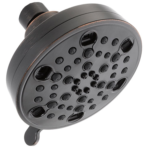 Qty (1): Delta Venetian Bronze Finish H2Okinetic 5 Setting Contemporary Shower Head