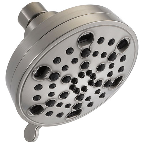 Qty (1): Delta Stainless Steel Finish H2Okinetic 5 Setting Contemporary Shower Head