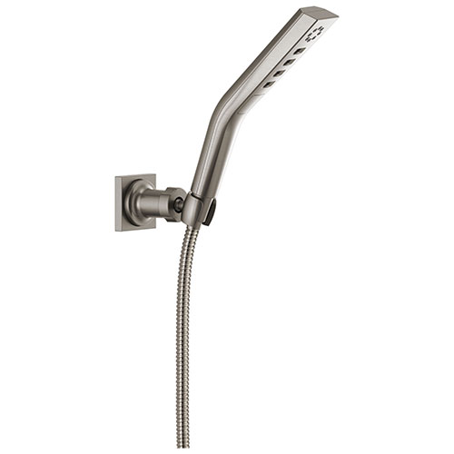 Delta Stainless Steel Finish H2Okinetic 3-Setting Modern Wall Mount Hand Shower with Hose D55799SS