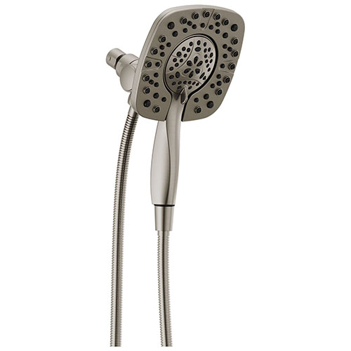 Delta Stainless Steel Finish In2ition HSSH 1.75 GPM 4-Setting Dual Hand Shower and Square Showerhead Spray D58498SS
