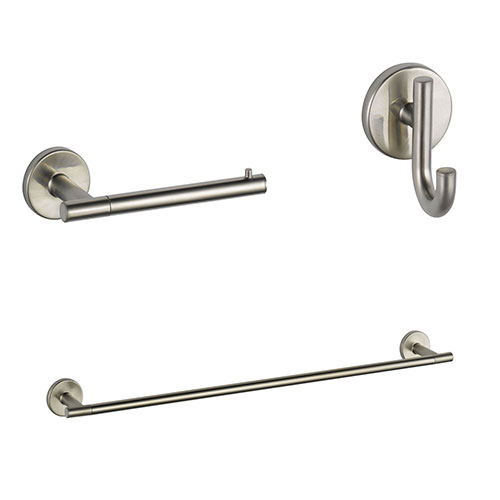 Delta Trinsic Stainless Steel Finish BASICS Bathroom Accessory Set Includes: 24