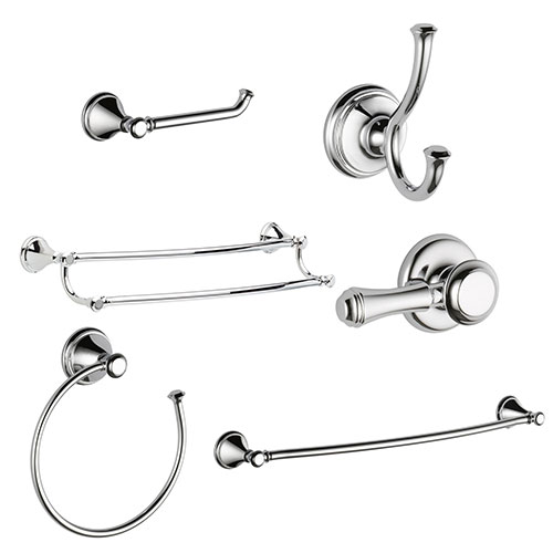 Delta Cassidy Chrome DELUXE Accessory Set Includes: 24