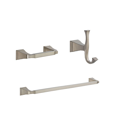 Delta Dryden Stainless Steel Finish BASICS Bathroom Accessory Set Includes: 24