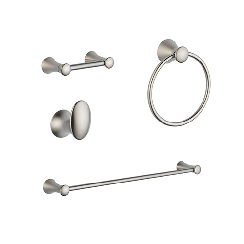 Delta Lahara Stainless Steel Finish DELUXE Bathroom Accessory Set Includes: 24