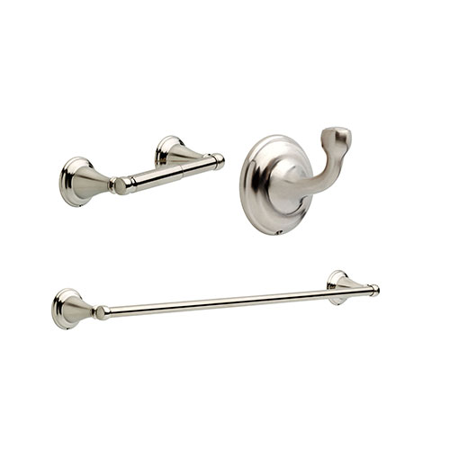 Delta Windemere Stainless Steel Finish BASICS Bathroom Accessory Set Includes: 24