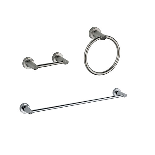 Delta Compel Stainless Steel Finish BASICS Bathroom Accessory Set Includes: 24