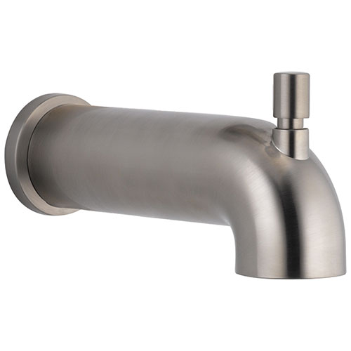 Delta Contemporary Stainless Steel Finish Push-Diverter Tub Spout DRP93273SS