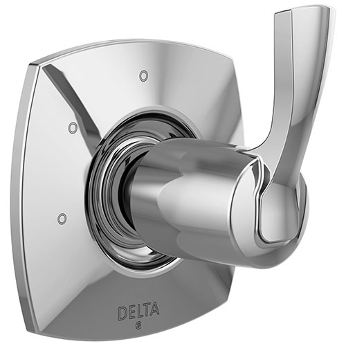 Qty (1): Delta Stryke Chrome Finish Three Function 2 Port Shower Diverter Trim Kit