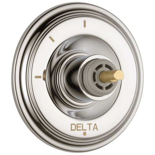 Qty (1): Delta Cassidy 3-Setting 2-Port Diverter Trim Less Handle in Polished Nickel