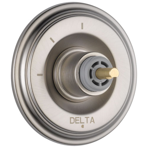 Qty (1): Delta Cassidy 3-Setting 2-Port Diverter Trim Less Handle in Stainless Steel Finish