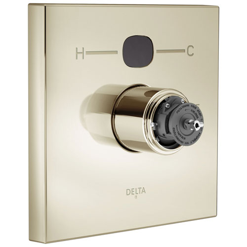Qty (1): Delta Angular Temp2O Modern 14 Series Valve Only Trim Less Handle in Polished Nickel