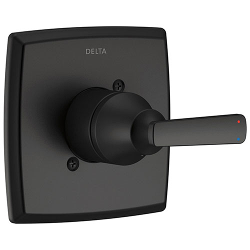 Qty (1): Delta Ashlyn Matte Black Finish Monitor 14 Series Shower Faucet Control Only Trim Kit