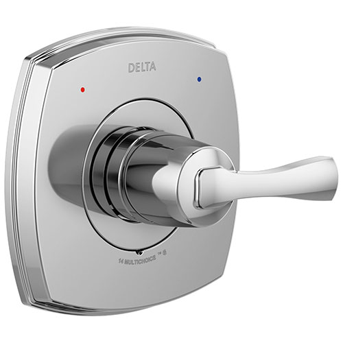 Qty (1): Delta Stryke Chrome Finish 14 Series Single Lever Handle Shower Faucet Control Only Trim Kit