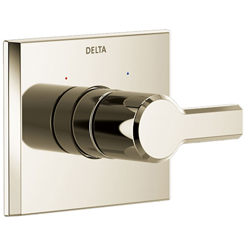 Qty (1): Delta Pivotal Polished Nickel Finish Monitor 14 Series Shower Faucet Control Only Trim Kit