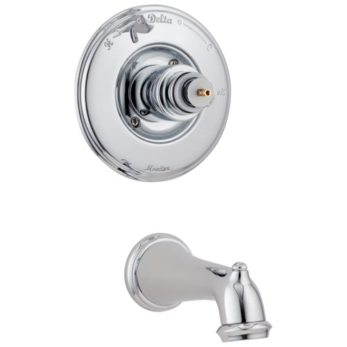 Qty (1): Delta Victorian Monitor 14 Series Tub Trim Less Handle in Chrome Finish
