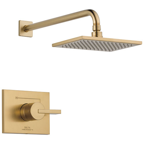 Qty (1): Delta Vero Champagne Bronze Finish Monitor 14 Series Water Efficient Shower only Faucet Trim Kit