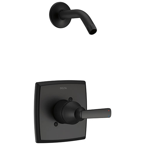Qty (1): Delta Ashlyn Matte Black Finish Monitor 14 Series Shower Only Faucet Less Showerhead Trim Kit