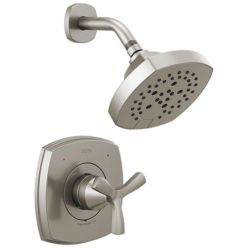 Qty (1): Delta Stryke Stainless Steel Finish 14 Series Cross Handle Shower Only Faucet Trim Kit