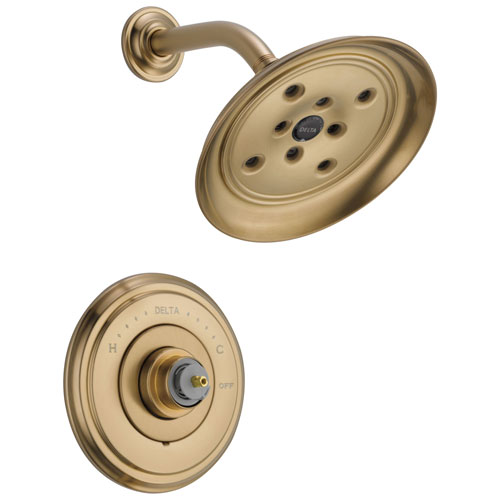 Qty (1): Delta Cassidy Monitor 14 Series H2Okinetic Shower Trim Less Handle in Champagne Bronze
