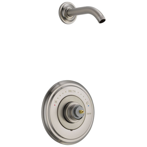 Qty (1): Delta Cassidy Monitor 14 Series Shower Trim Less Handle Less Head in Stainless Steel Finish