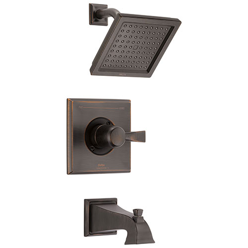 Qty (1): Delta Dryden Venetian Bronze Finish Monitor 14 Series Water Efficient Tub Shower Combination Faucet Trim Kit