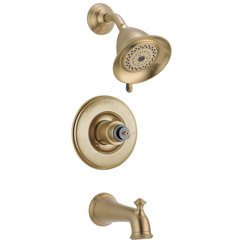 Qty (1): Delta Victorian Monitor 14 Series Tub & Shower Trim Less Handle in Champagne Bronze