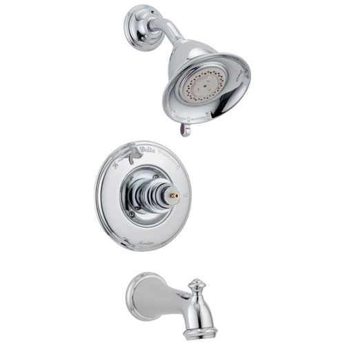 Qty (1): Delta Victorian Monitor 14 Series Tub & Shower Trim Less Handle in Chrome