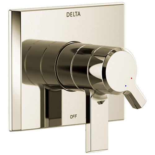 Qty (1): Delta Pivotal Polished Nickel Finish Monitor 17 Series Shower Faucet Control Only Trim Kit
