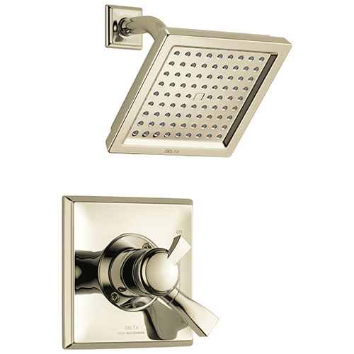 Qty (1): Delta Dryden Polished Nickel Finish Monitor 17 Series Water Efficient Shower only Faucet Trim Kit