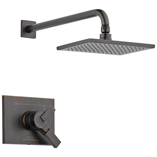 Delta Vero Venetian Bronze Finish Monitor 17 Series Water Efficient Shower only Faucet Includes Handles, Cartridge, and Valve with Stops D3382V