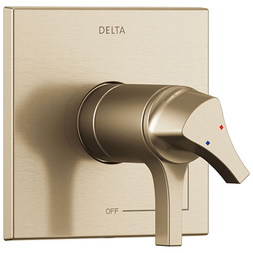 Qty (1): Delta Zura Champagne Bronze Finish TempAssure 17T Series Shower Faucet Control Only Trim Kit