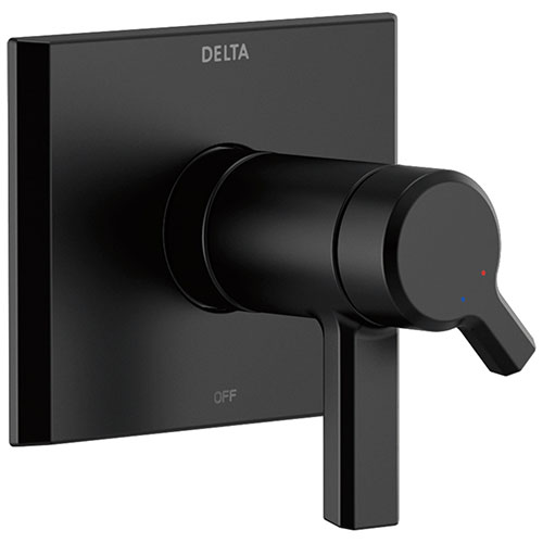 Qty (1): Delta Pivotal Matte Black Finish TempAssure 17T Series Shower Faucet Control Only Trim Kit