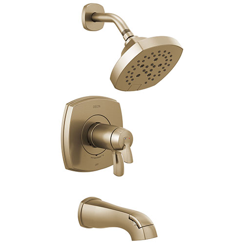Delta Stryke Champagne Bronze Finish 17T Thermostatic Tub and Shower Faucet Combination Trim Kit (Requires Valve) DT17T476CZ