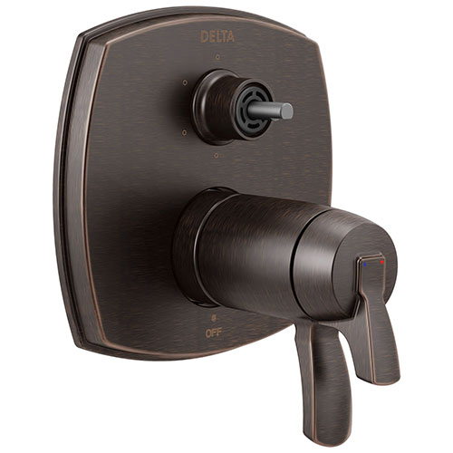Qty (1): Delta Stryke Venetian Bronze Finish 17 Thermostatic Integrated Diverter Shower Control Trim with Six Function Diverter Less Diverter Handle