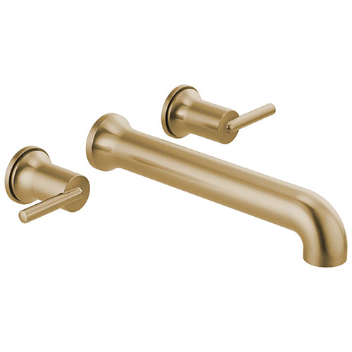 Qty (1): Delta Trinsic Modern Champagne Bronze Finish Wall Mounted Tub Filler Faucet Trim Kit
