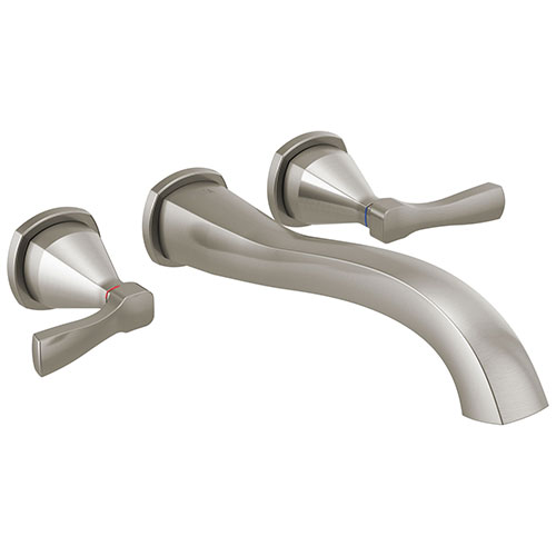 Delta Stryke Stainless Steel Finish Wall Mounted Tub Filler Faucet Trim Kit (Requires Valve) DT5776SSWL