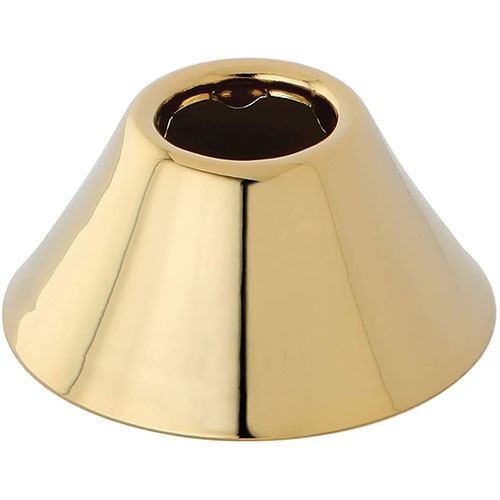 Qty (2): Polished Brass Bell Flange for Clawfoot Supply Lines