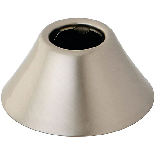 Qty (2): Satin Nickel Bell Flange for Clawfoot Supply Lines